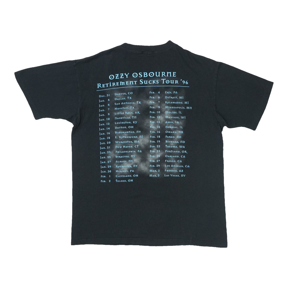 1996 Ozzy Osbourne Retirement Sucks Tour Shirt