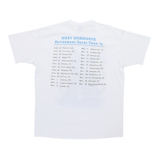 1996 Ozzy Osbourne Retirement Sucks Tour Shirt Back