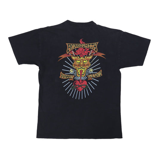1997 Aerosmith Nine Lives Shirt Back