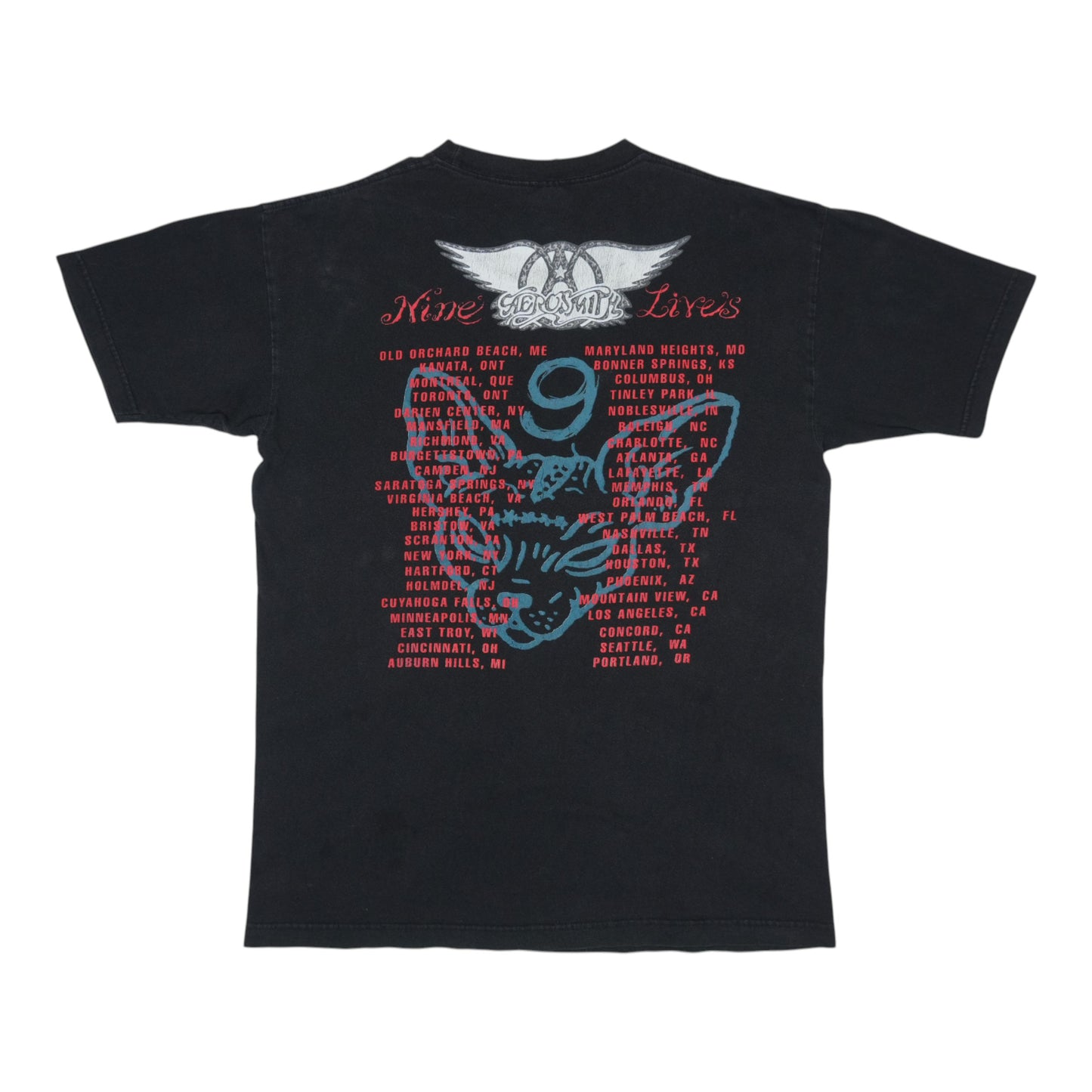 1997 Aerosmith Nine Lives Tour Shirt