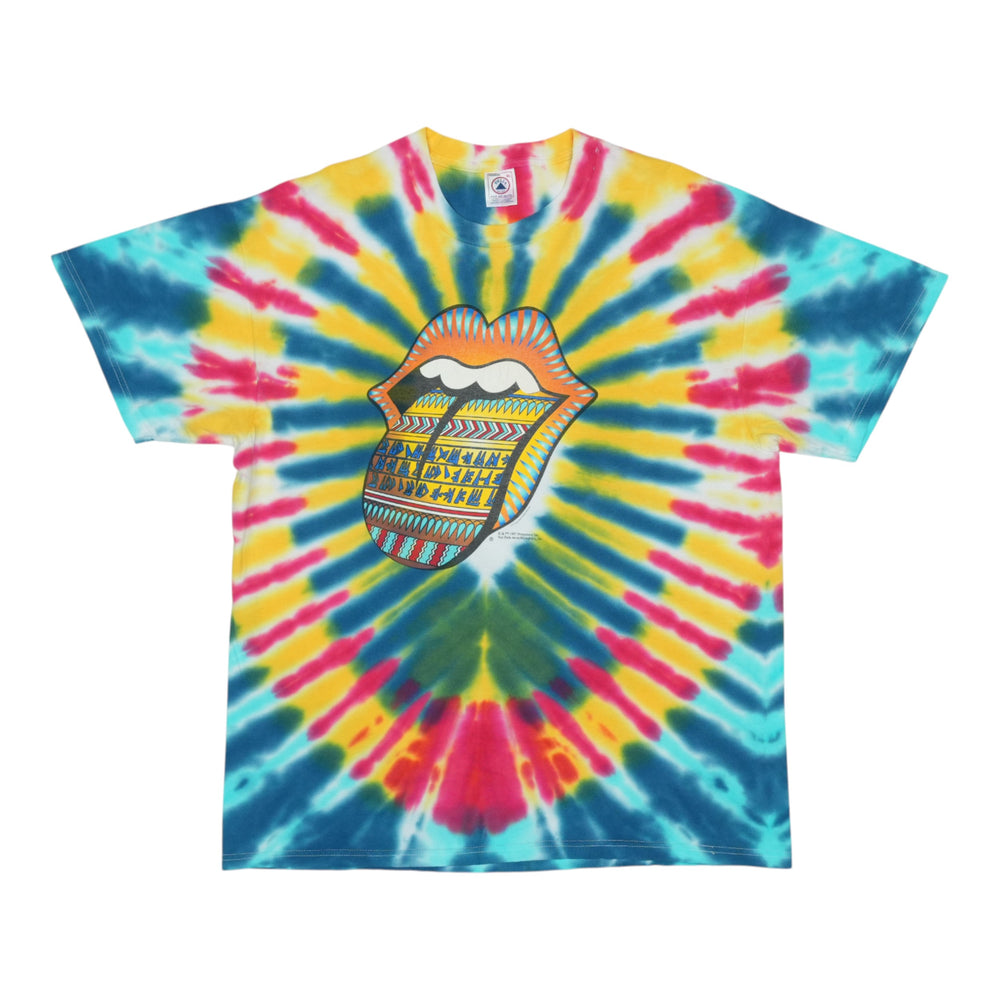 1997 Rolling Stones Bridges To Babylon Tour Tie Dye Shirt