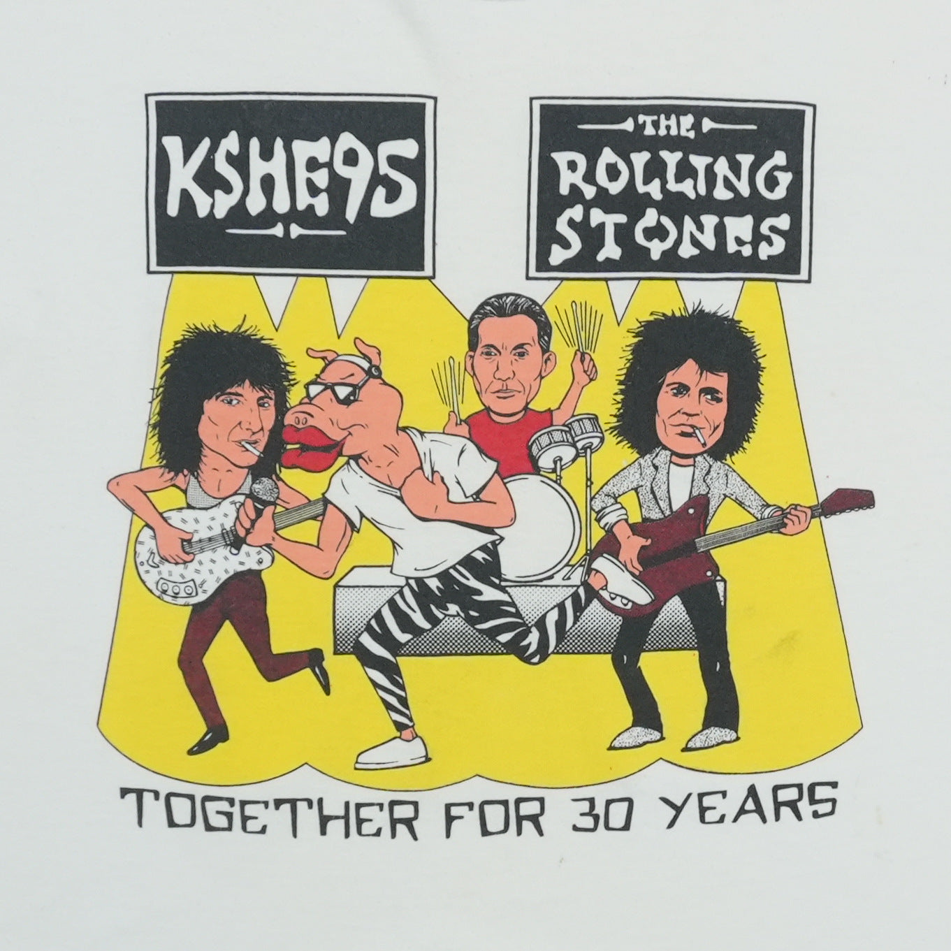 1997 Rolling Stones Together KSHE 95 Concert Shirt Detail 1