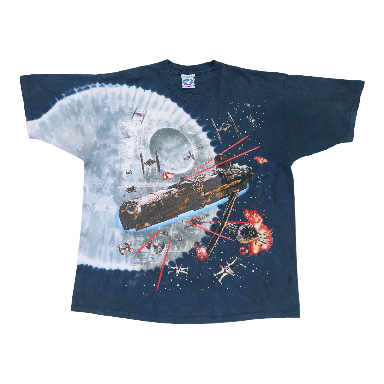 1997 Star Wars Liquid Blue Tie Dye Shirt – WyCo Vintage