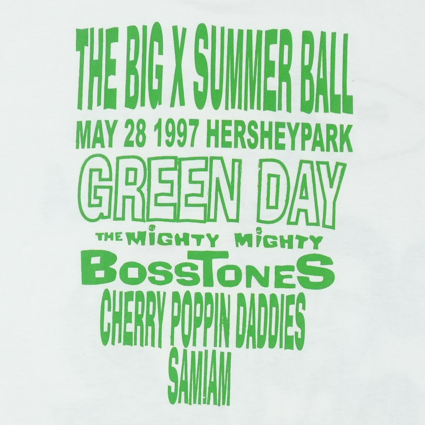 1997 Green Day Big X Summer Ball Shirt