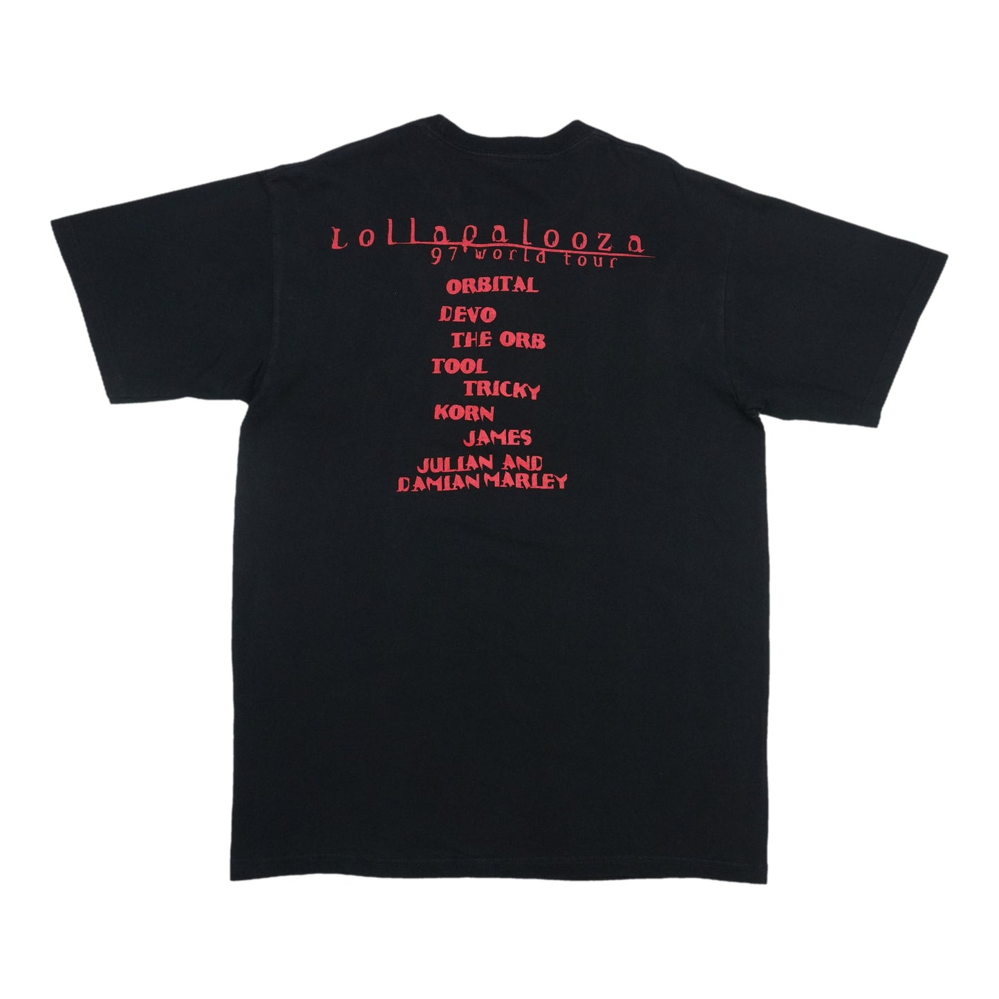1997 Lollapalooza World Tour Shirt Back