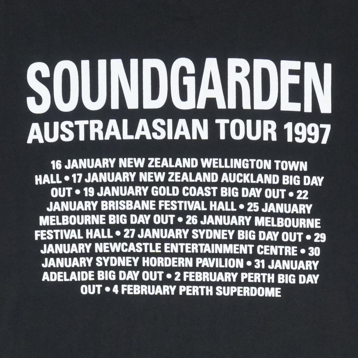 1997 Soundgarden Australasian Tour Shirt