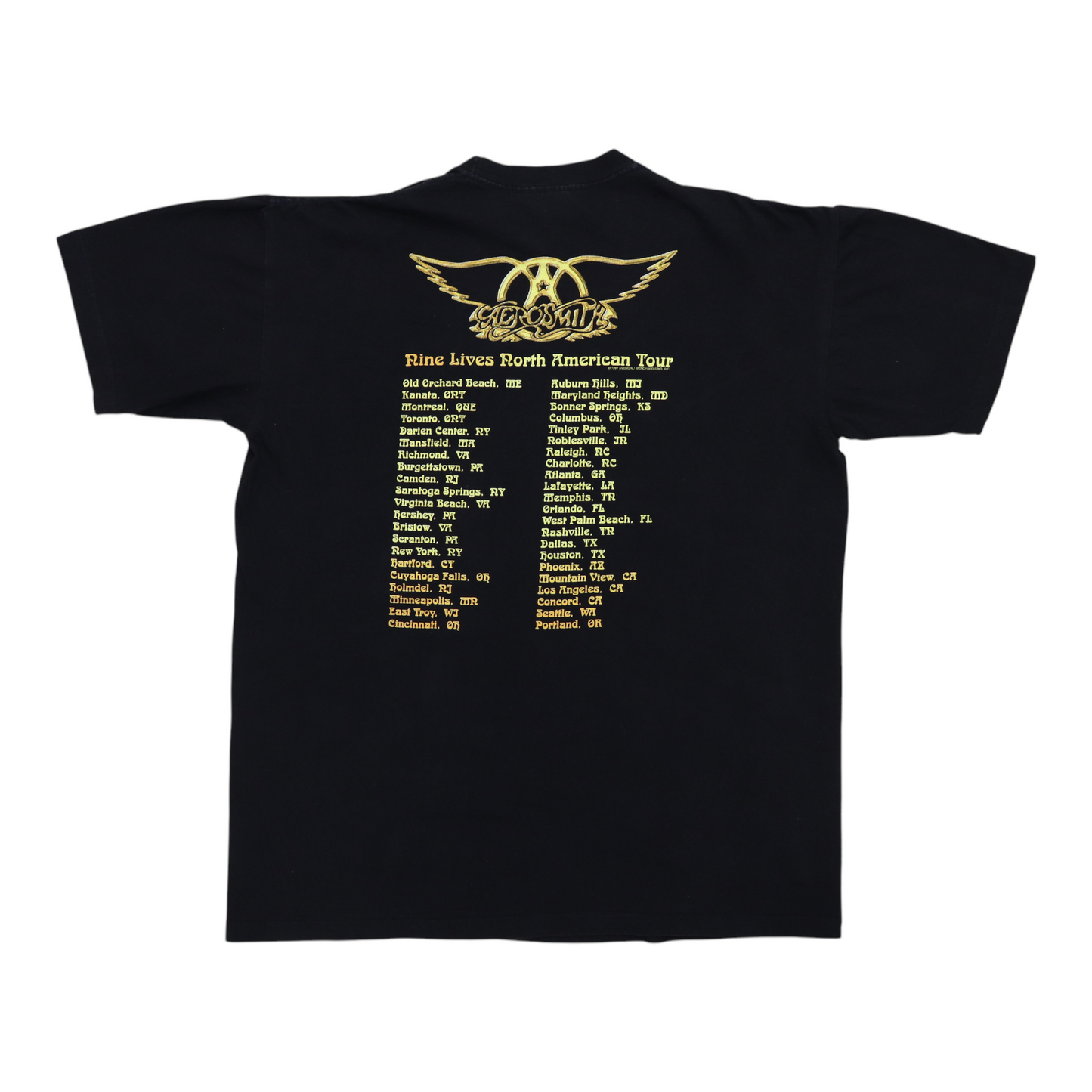 1997 Aerosmith Nine Lives North American Tour Shirt