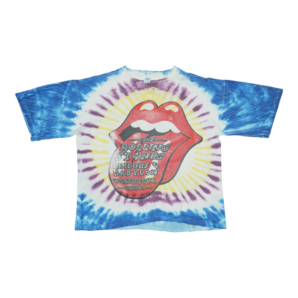 1997 Rolling Stones Bridges To Babylon Tour Tie Dye Shirt
