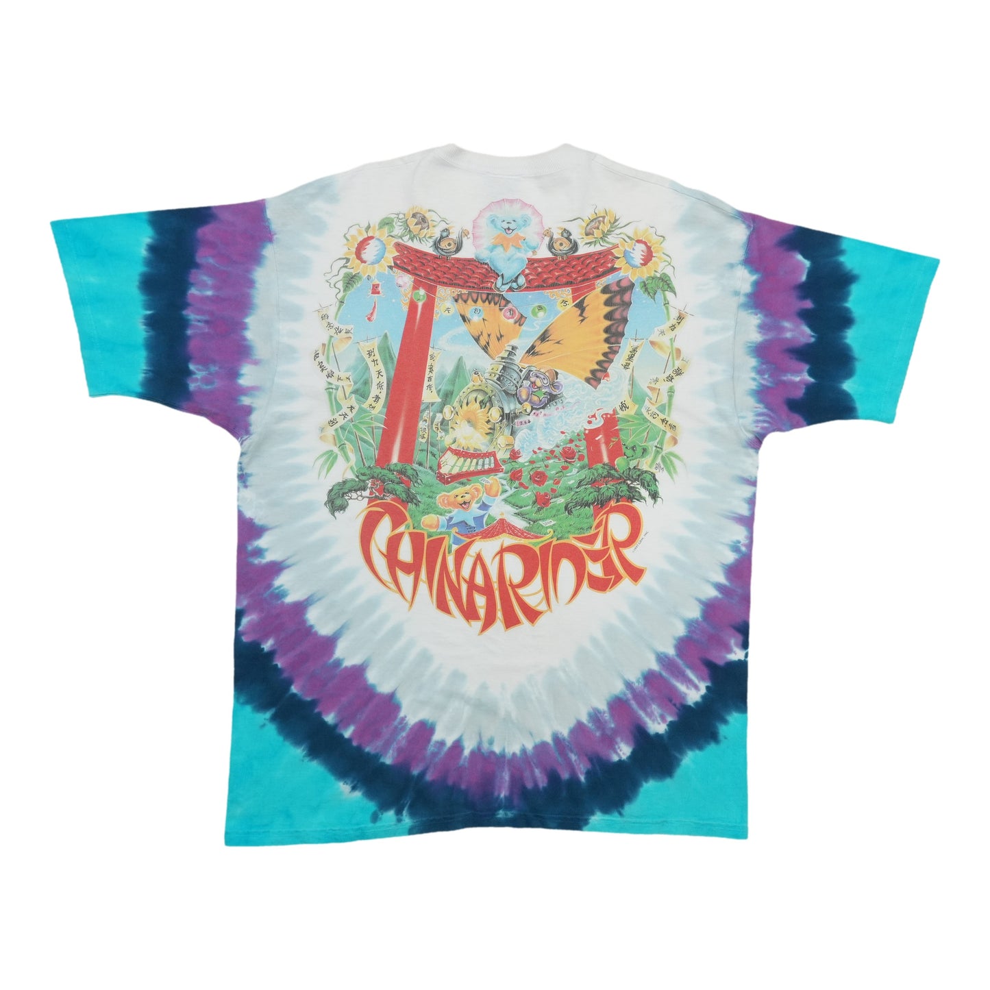 1997 Grateful Dead China Rider Tie Dye Shirt Back