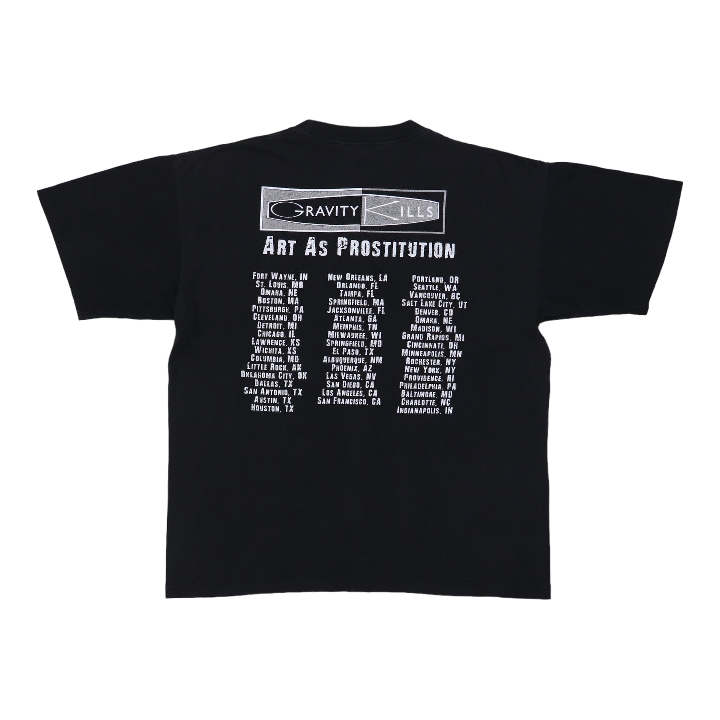 1998 Gravity Kills Art As Prostitution Tour Shirt