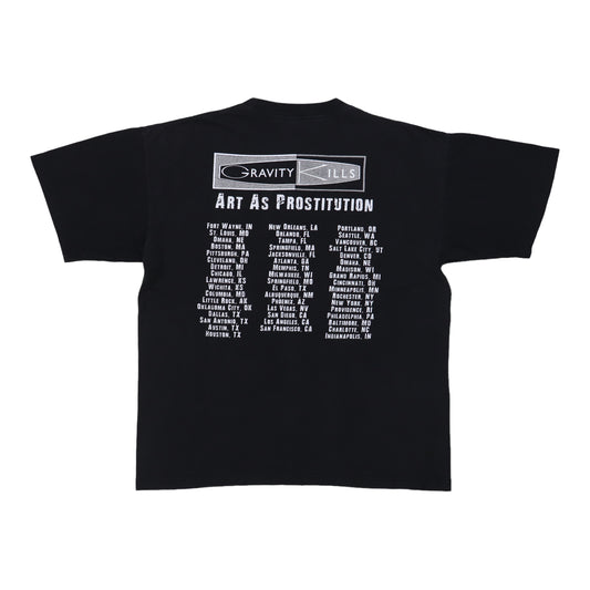 1998 Gravity Kills Art As Prostitution Tour Shirt Back