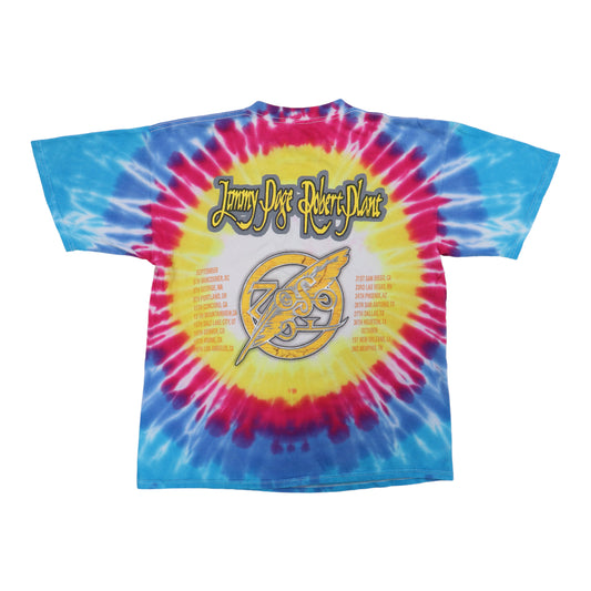 1998 Jimmy Page Robert Plant Zoso Tour Tie Dye Shirt Back