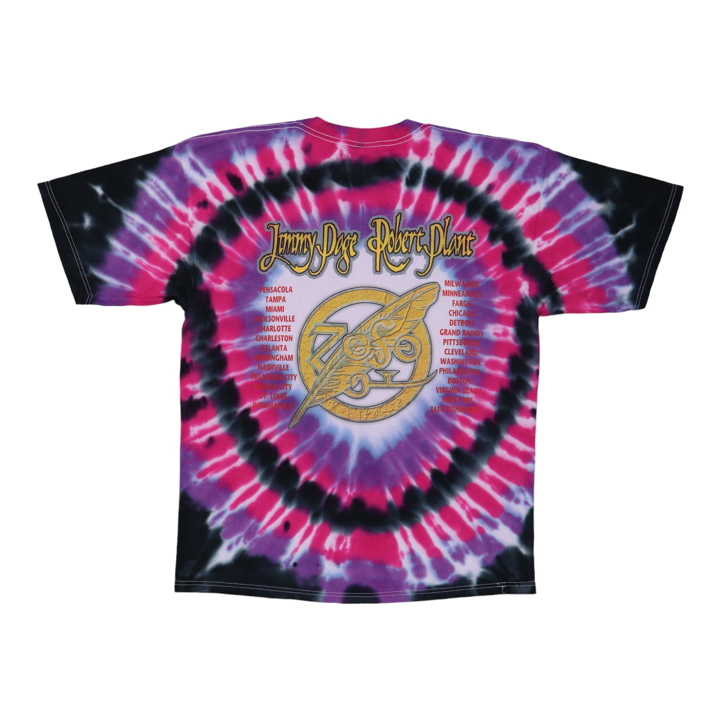 1998 Jimmy Page Robert Plant Zoso Tour Tie Dye Shirt