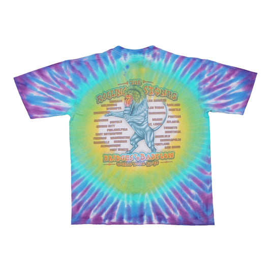 1998 Rolling Stones Bridges To Babylon Tour Tie Dye Shirt