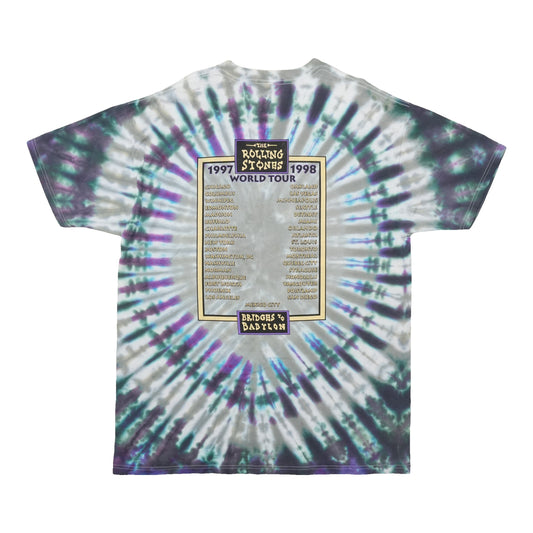 1998 Rolling Stones Bridges To Babylon Tour Tie Dye Shirt