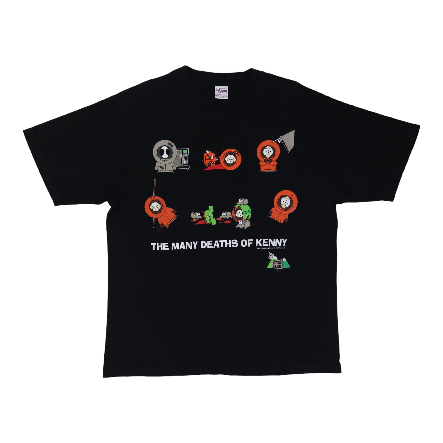 1998 South Park Many Deaths Of Kenny Shirt | Authentic Vintage Tee