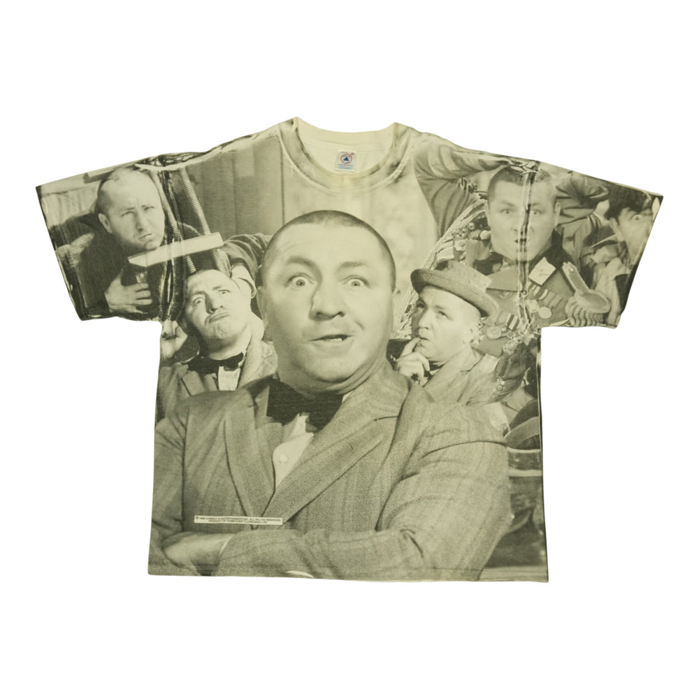 1998 Three Stooges Curly All Over Print Shirt