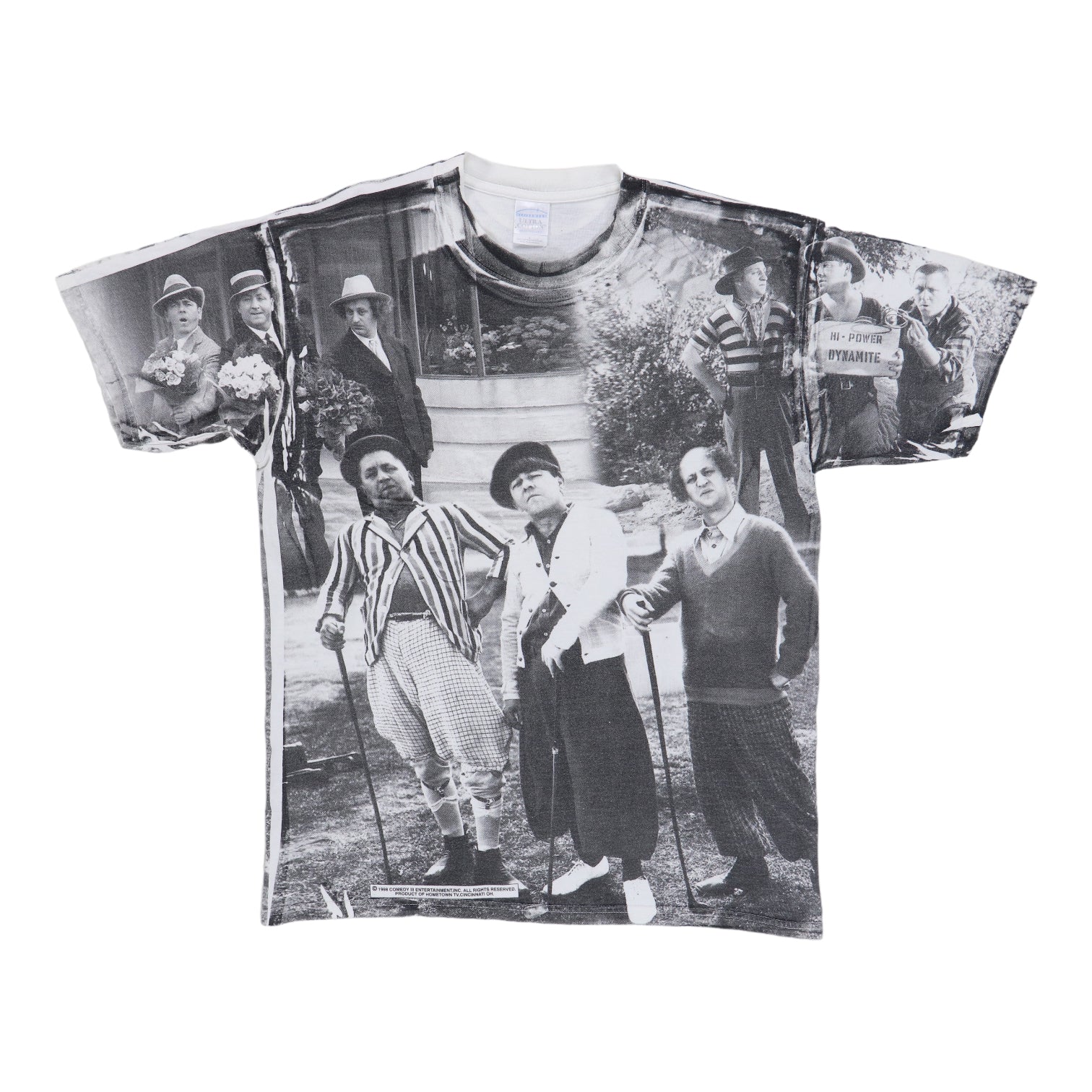 1998 The Three Stooges All Over Print Shirt | Authentic Vintage 