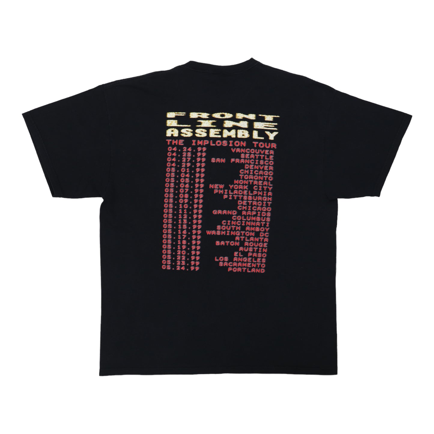 1999 Front Line Assembly Implosion Tour Shirt
