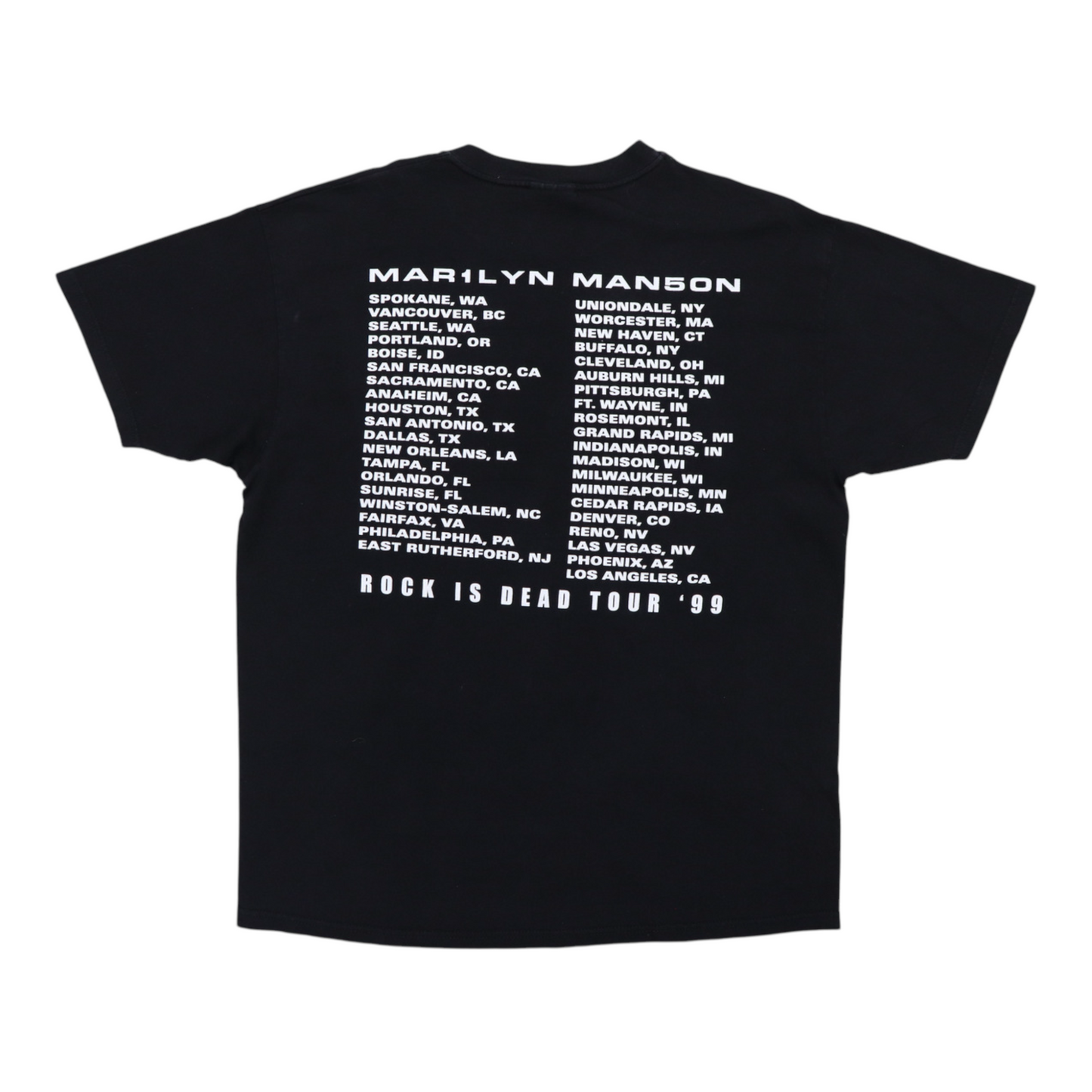 1999 Marilyn Manson Rock Is Dead Tour Shirt