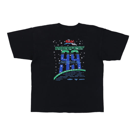 1999 Rockfest Kansas City 98.9 The Rock Concert Shirt Back
