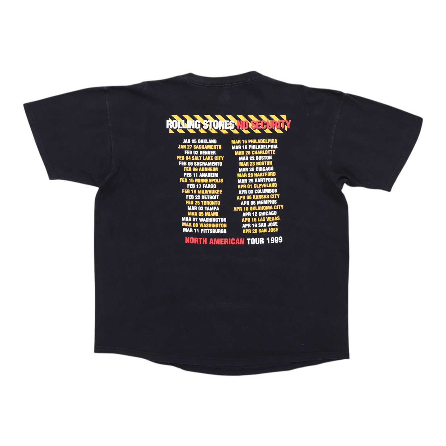 1999 Rolling Stones No Security Tour Shirt