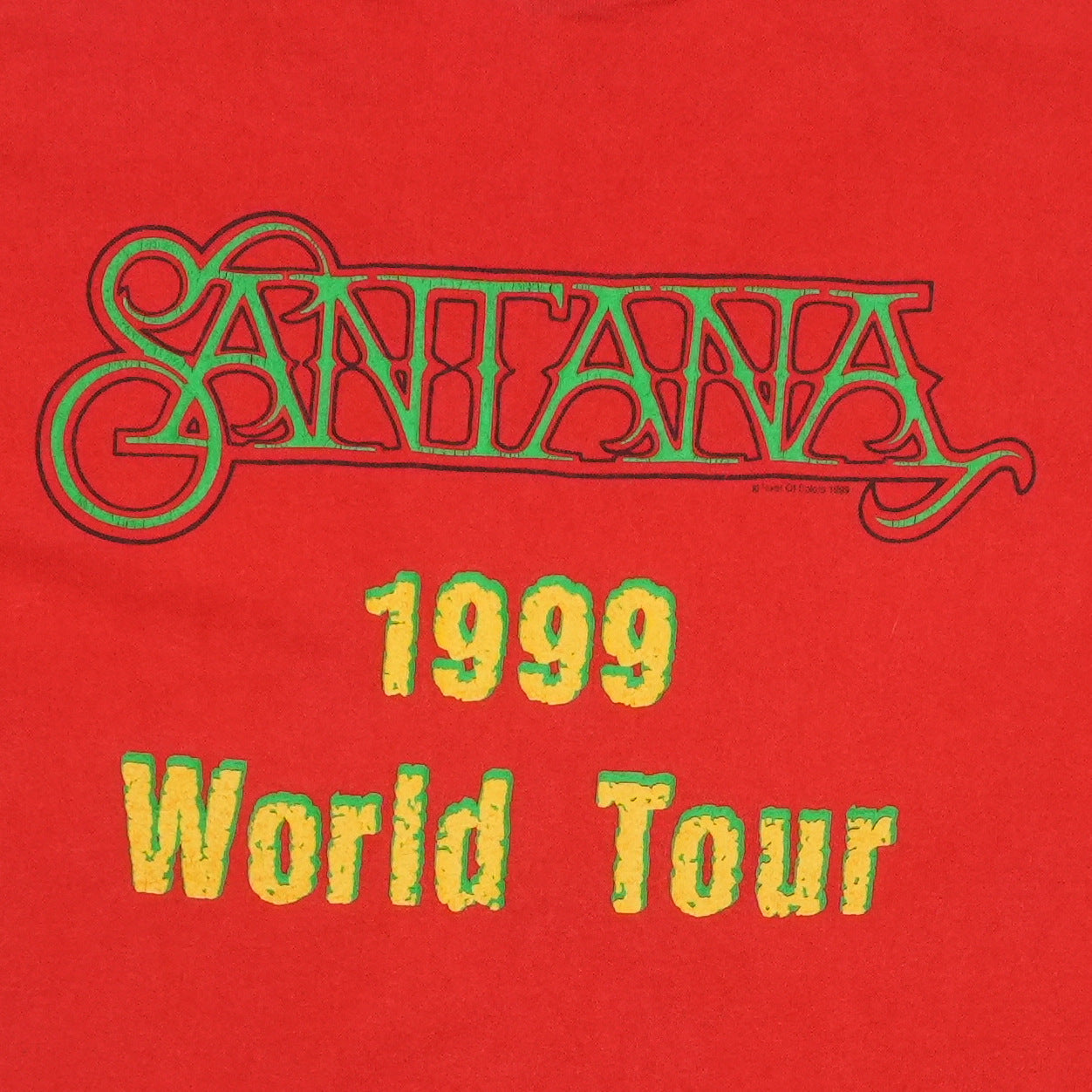 1999 Santana Supernatural World Tour Shirt Detail 2