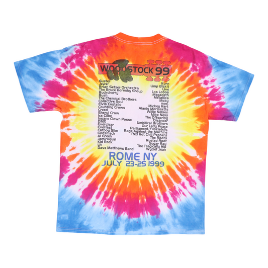 1999 Woodstock Concert Tie Dye Shirt Back