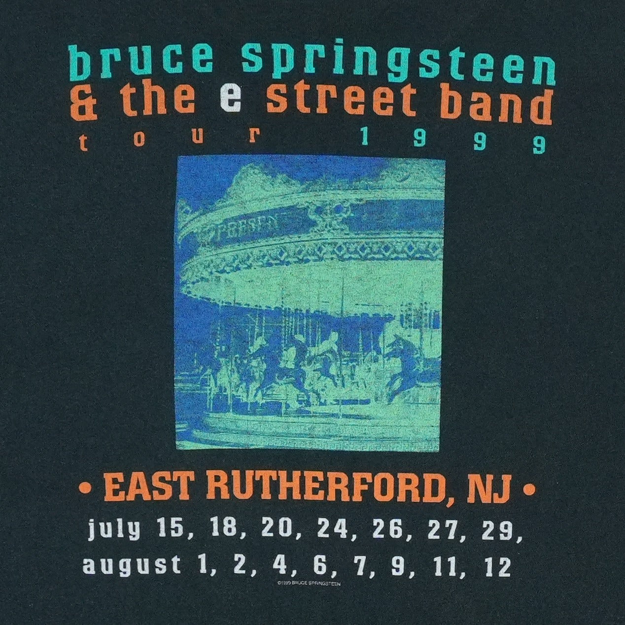 1999 Bruce Springsteen And The E Street Band East Rutherford Shirt