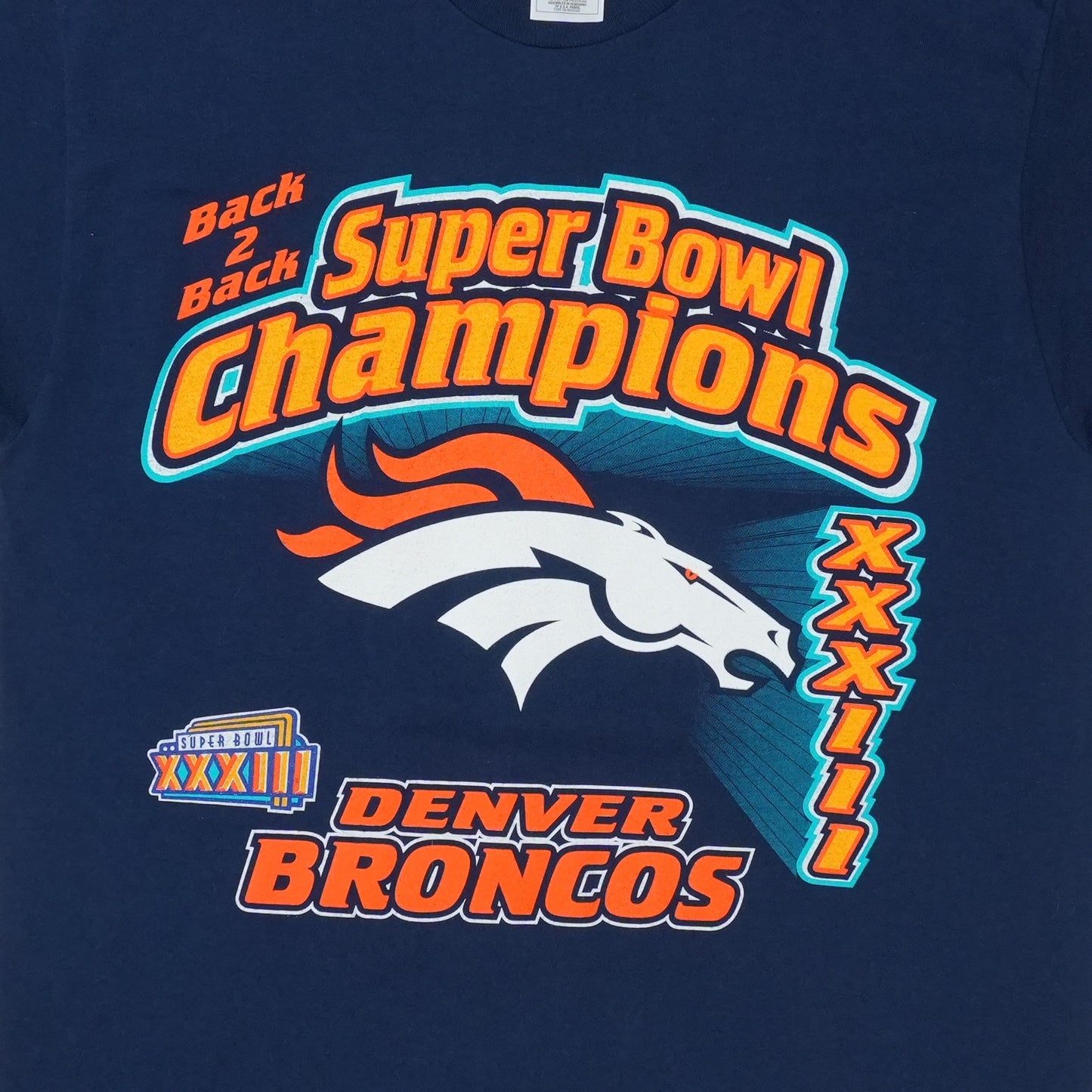1999 Denver Broncos Back To Back Super Bowl Champions Shirt