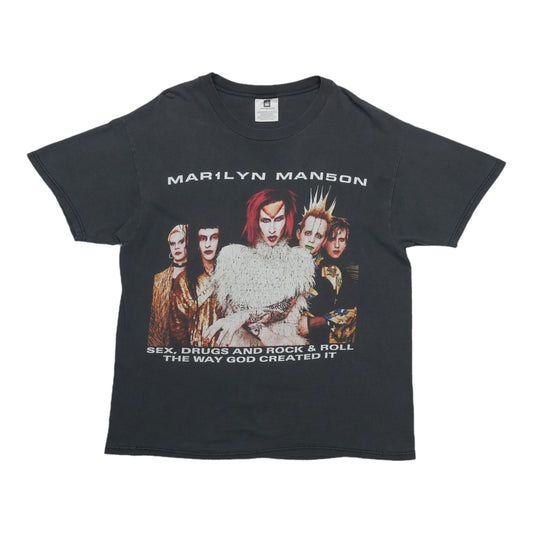 1999 Marilyn Manson Rock Is Dead Tour Shirt Front