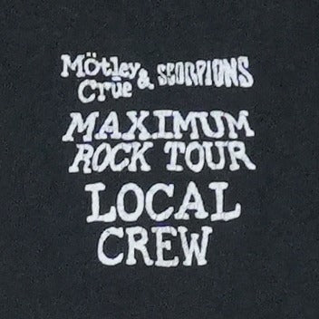 1999 Motley Crue Scorpions Maximum Rock Tour Local Crew Shirt