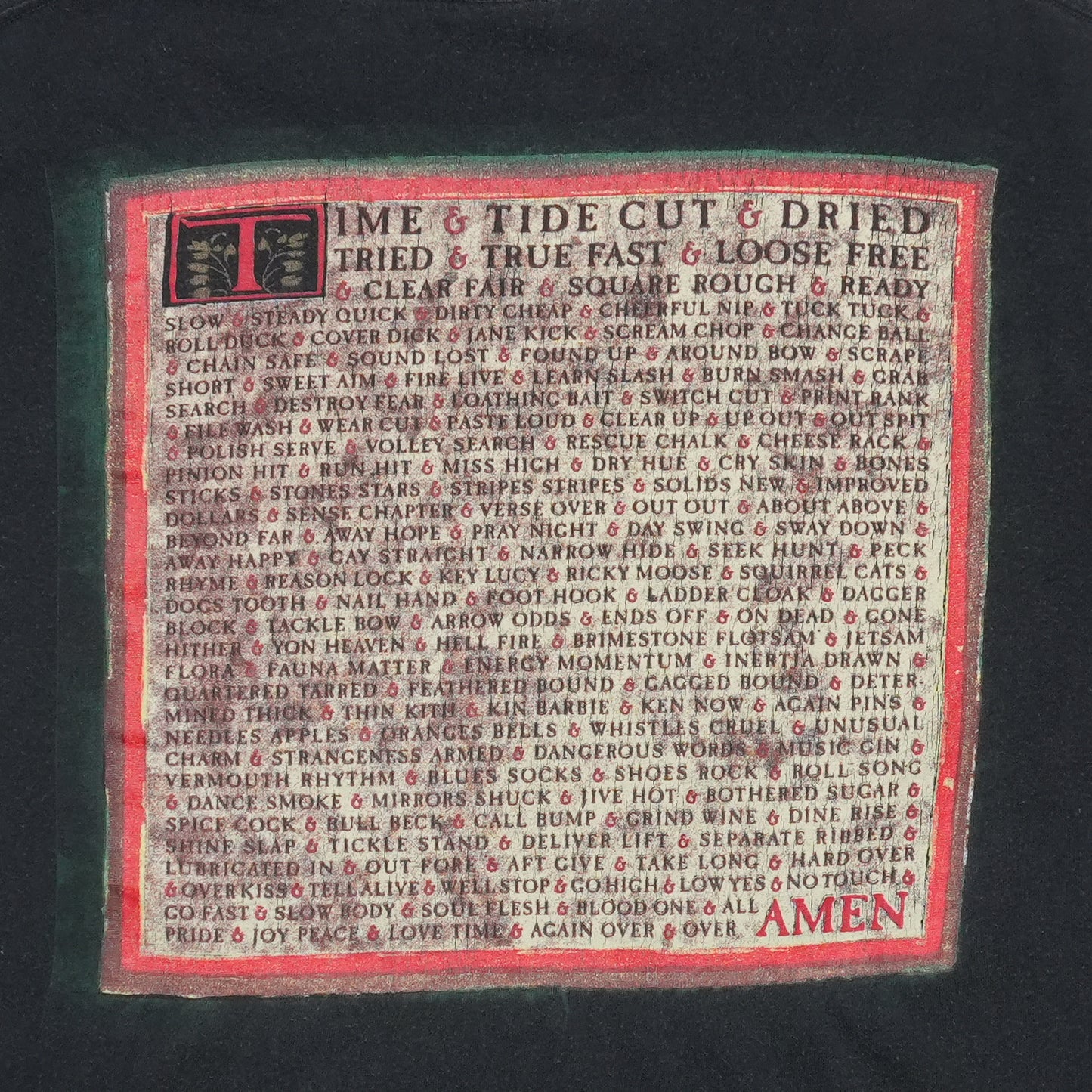 1994 Rush Counterparts Tour Shirt Back Graphic