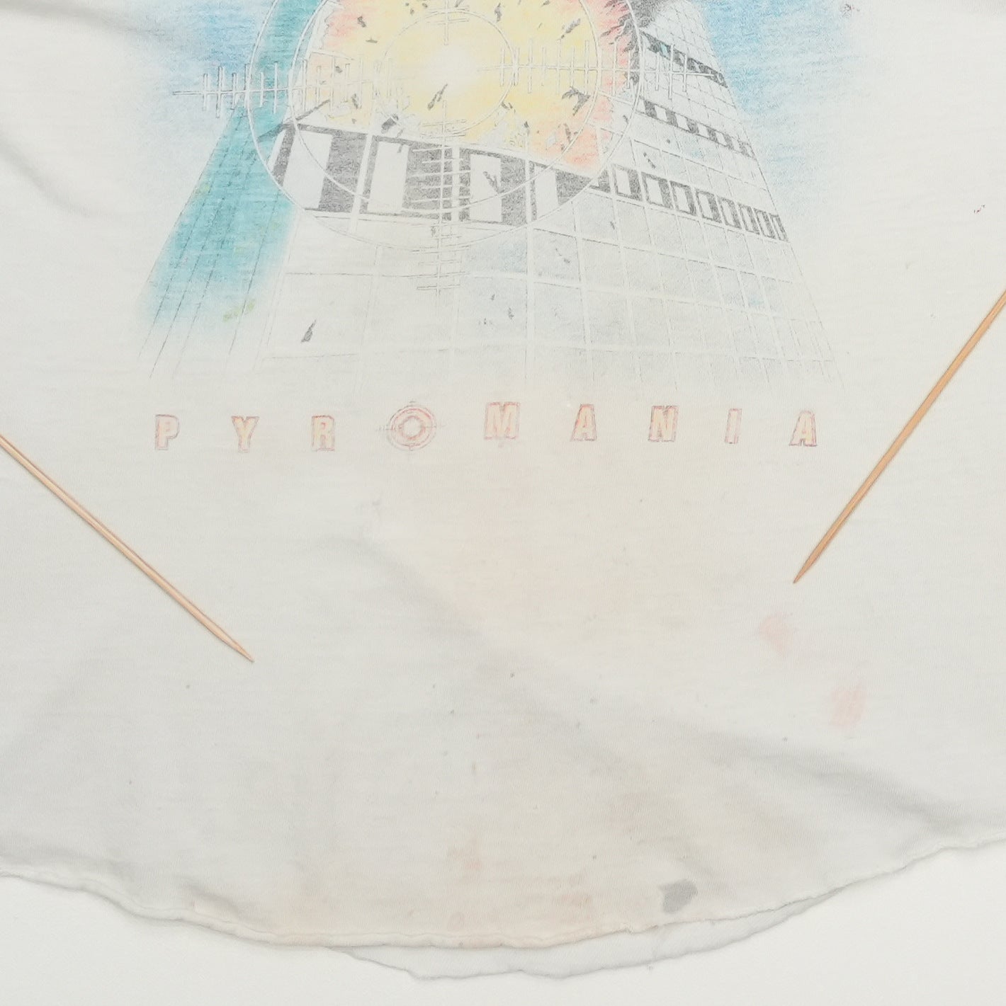 1983 Def Leppard Pyromania Tour Raglan Shirt Detail 3