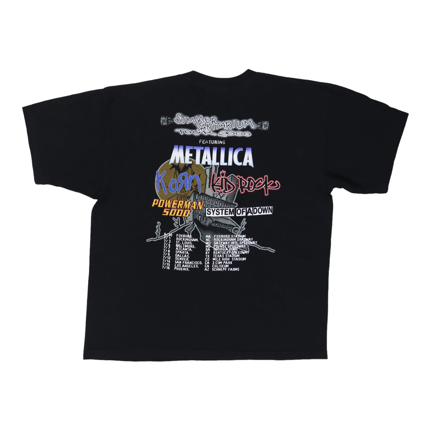 2000 Metallica Summer Sanitarium Tour Shirt