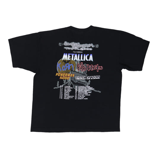 2000 Metallica Summer Sanitarium Tour Shirt Back