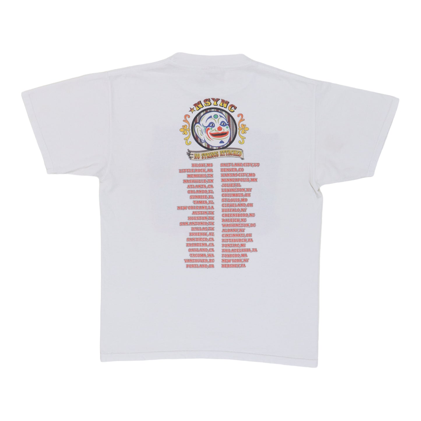 2000 NSYNC No Strings Attached Tour Shirt