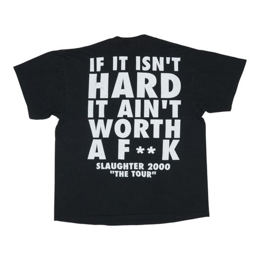 2000 Slaughter Pure American Rock Tour Shirt Back