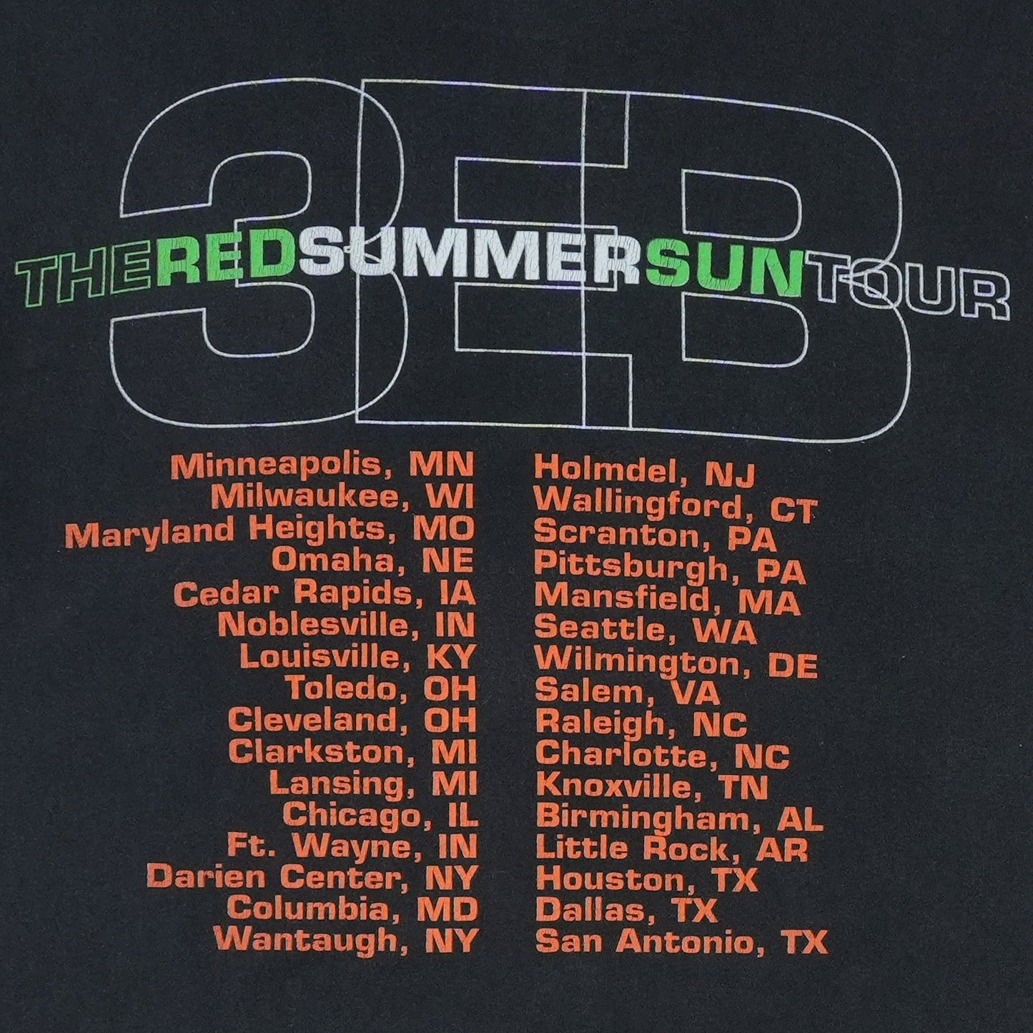 2000 Third Eye Blind Red Summer Sun Tour Shirt