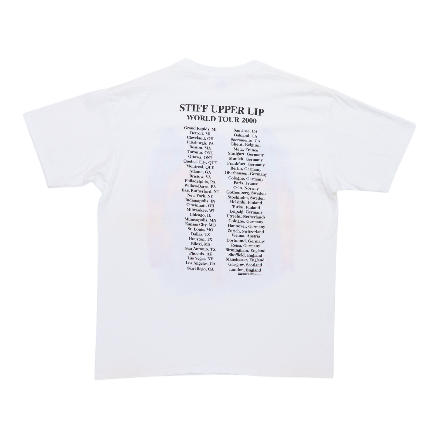 2000 ACDC Stiff Upper Lip Tour Shirt