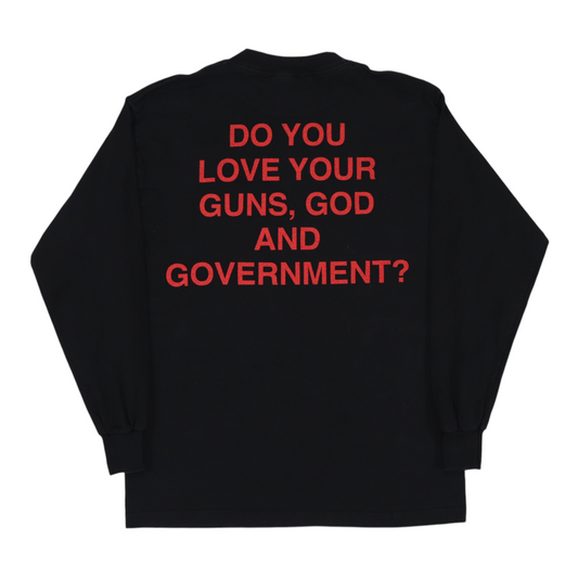 2000 Marilyn Manson God Guns Government Long Sleeve Shirt Back
