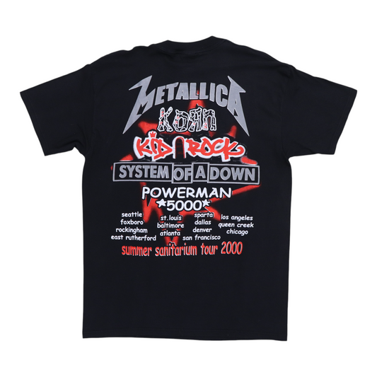 2000 Metallica Summer Sanitarium Tour Shirt Back