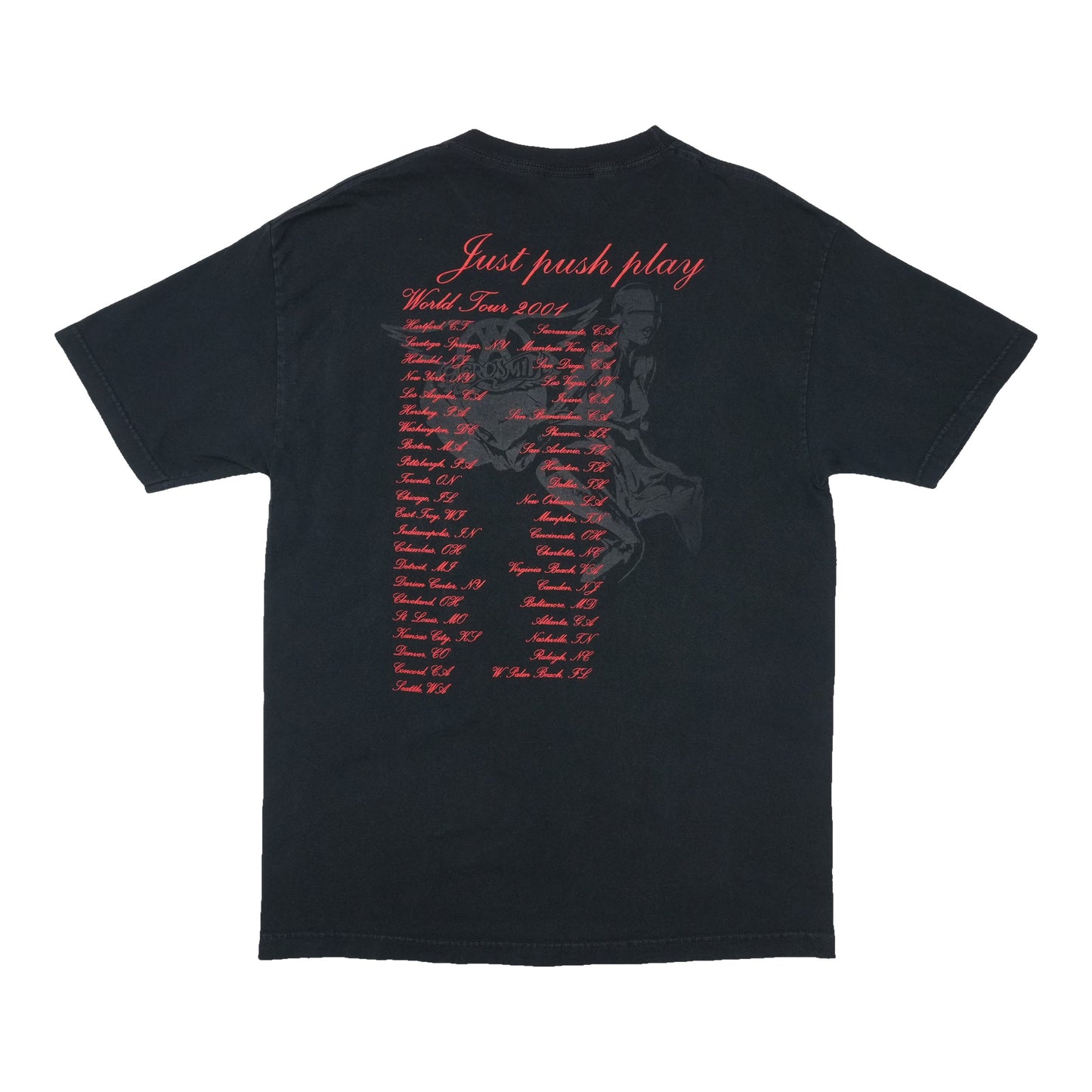 2001 Aerosmith Just Push Play Tour Shirt