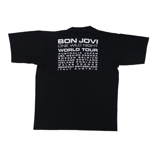 2001 Bon Jovi One Wild Night World Tour Shirt Back