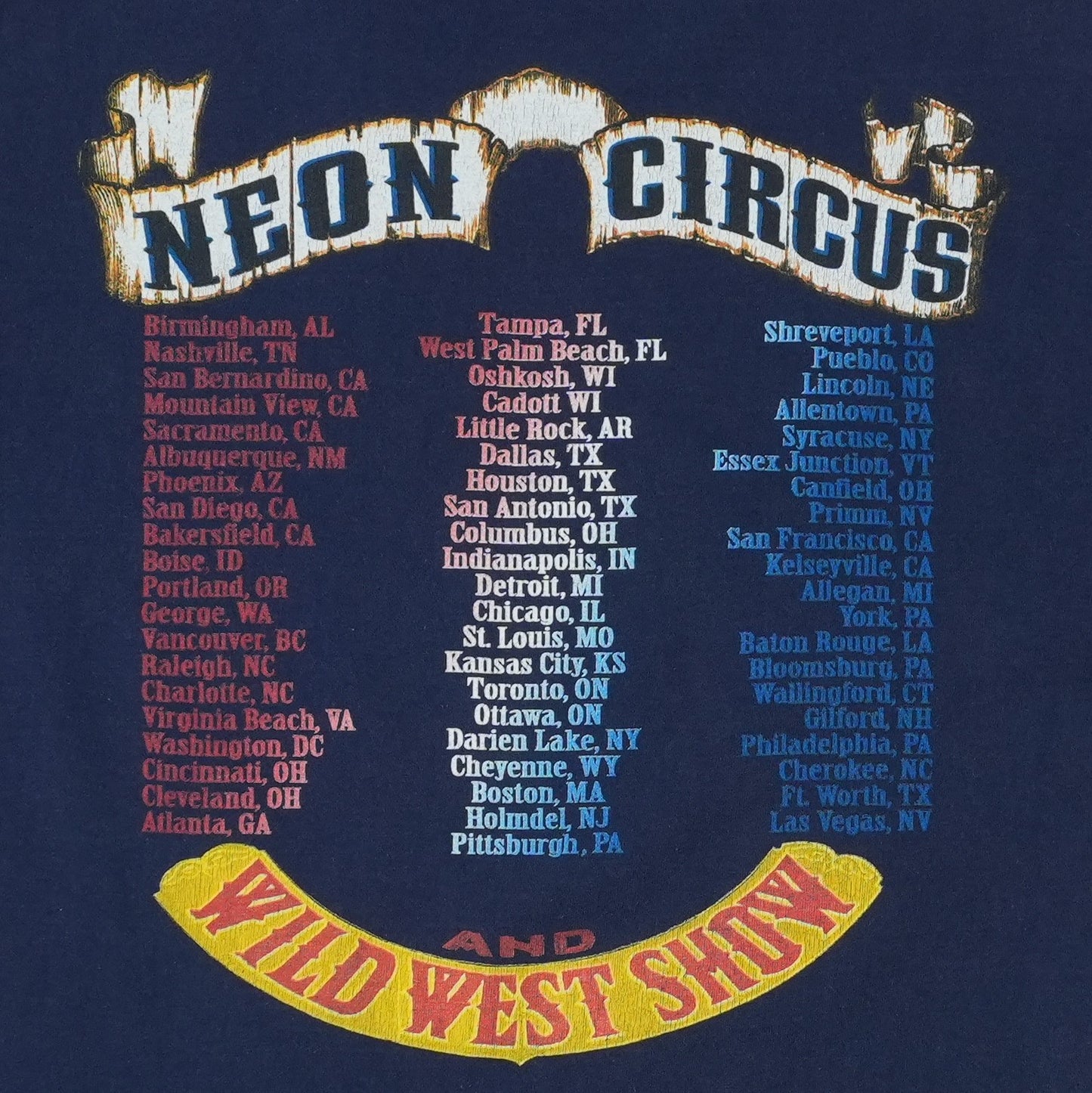 2001 Brooks And Dunn Neon Circus Wild West Show Tour Shirt