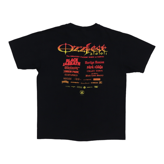 2001 Ozzfest Tour Shirt Back