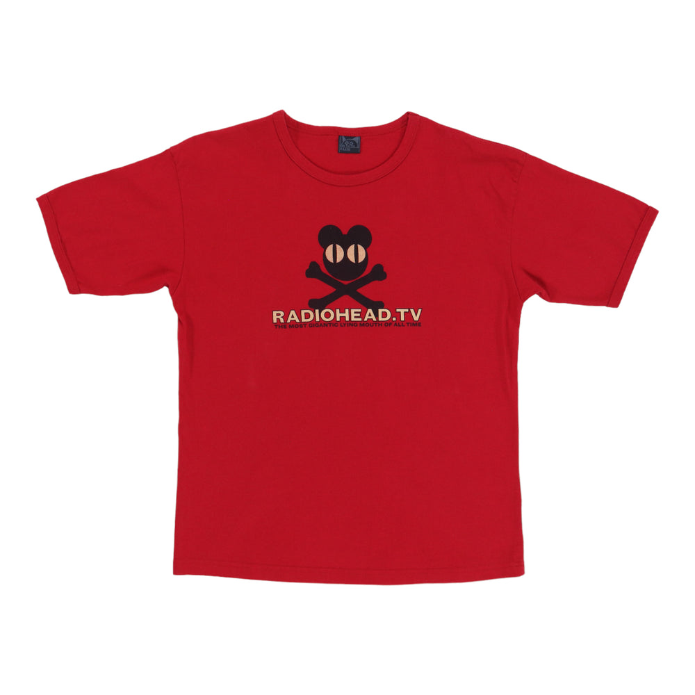 2001 Radiohead The Most Gigantic Lying Mouth Shirt