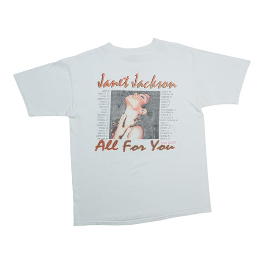 2001 Janet Jackson All For You Tour Shirt Back