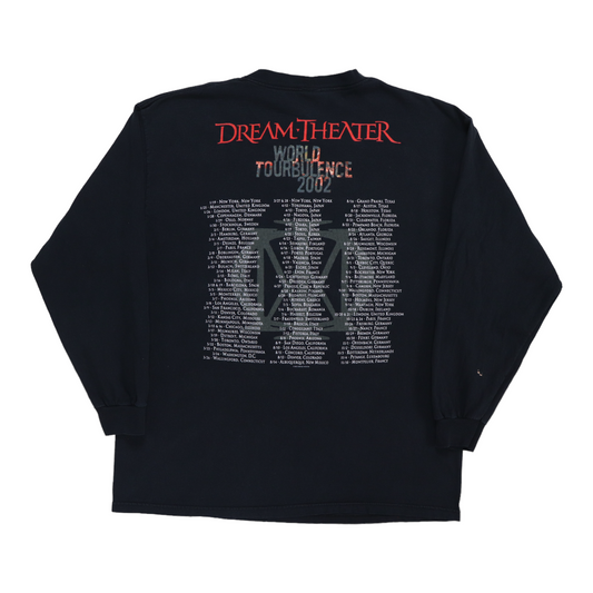 2002 Dream Theater World Tourbulance Tour Shirt Back