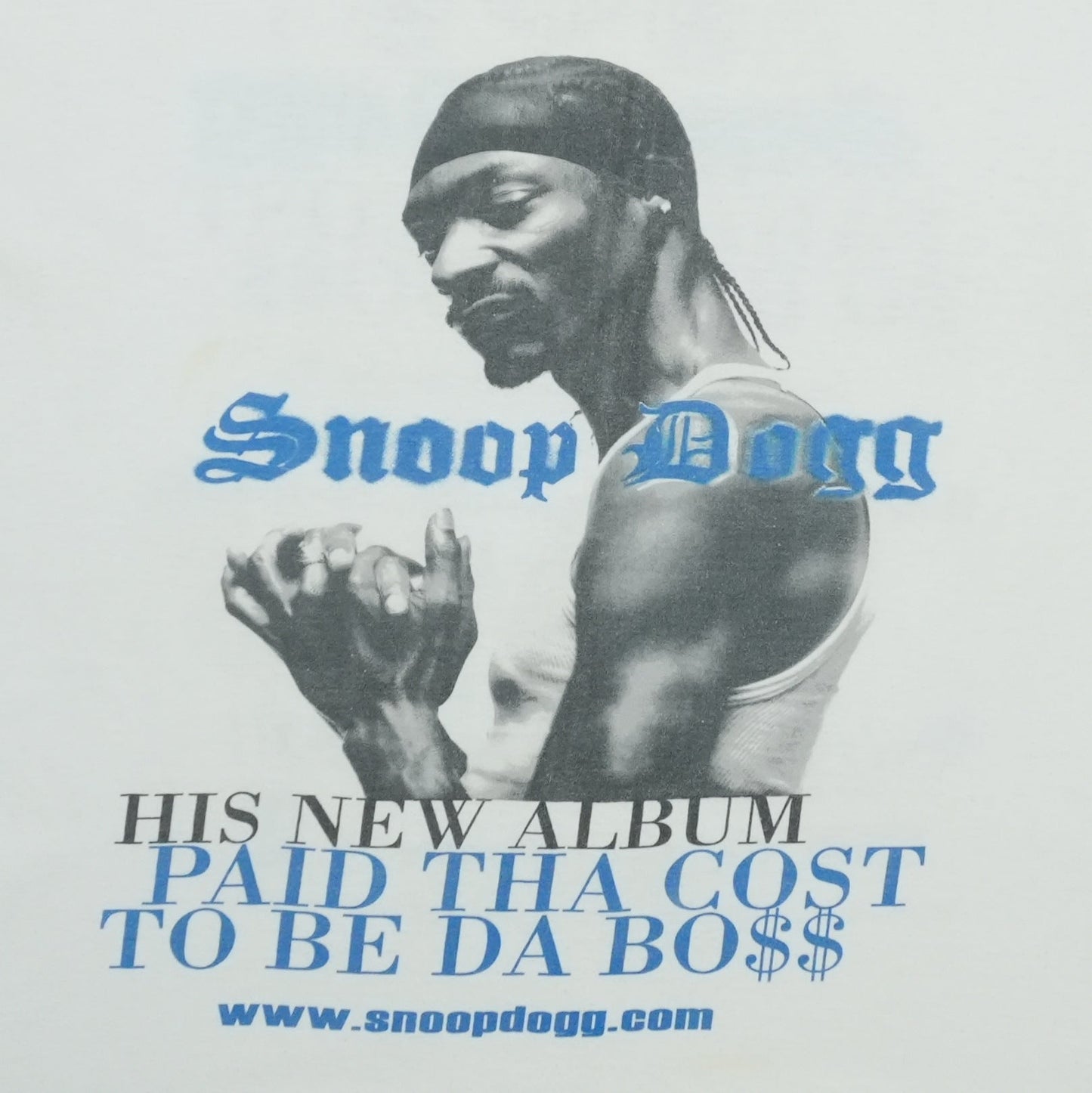 2002 Snoop Dogg Paid Tha Cost To Be Da Boss Promo Shirt Detail 1